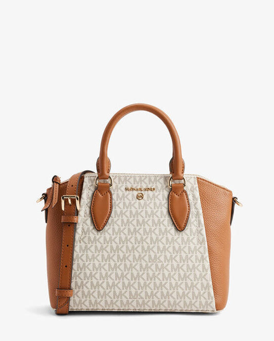 Sienna Medium Logo and Leather Messenger Bag